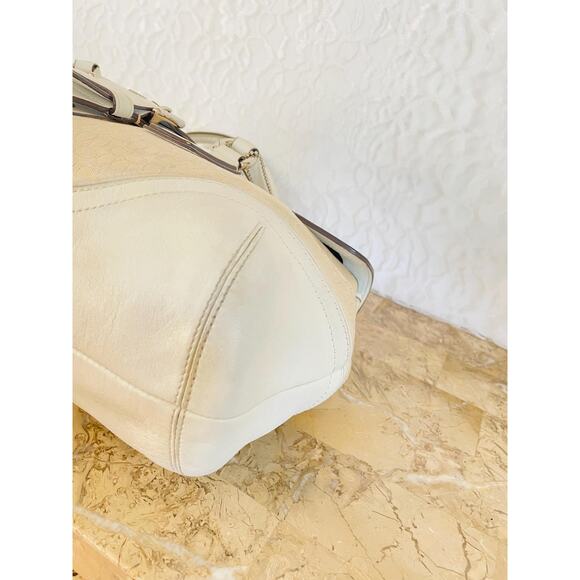 Coach SOHO Signature C Canvas Leather Cream/white Shoulder bag HandBag 6821 - Picture 5 of 8